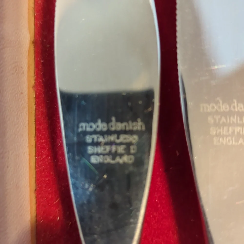 Mode Danish Stainless Sheffield England Steak Knives set of 6 Wheat Pattern